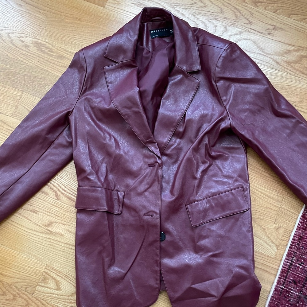 ASOS Red Faux Leather Jacket